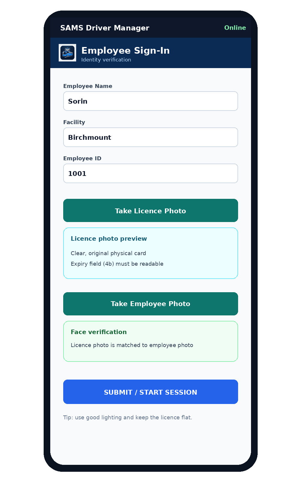 Sign-in and identity verification